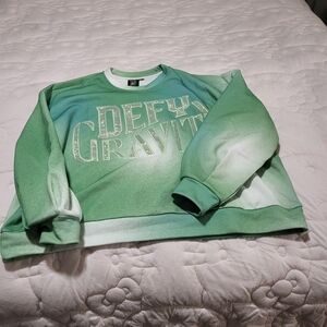 Queen Of Sparkles Green 'Defy Gravity' Wicked Sweatshirt